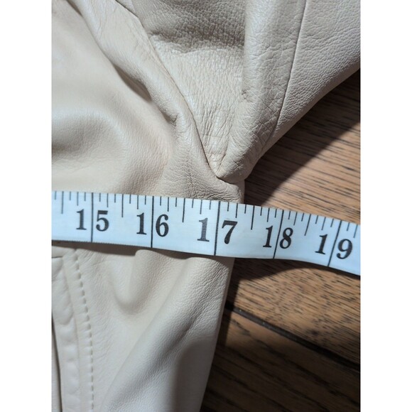 For Joseph XS Jacket Biker Luxury Cream Leather feminine Moto Fairy Whimsey - Picture 11 of 12